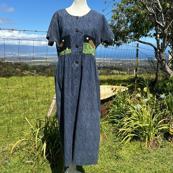 Kim Messier Retro Y2K Vintage Casual Abstract MIDI Art to wear Dress Small - Picture 10 of 11